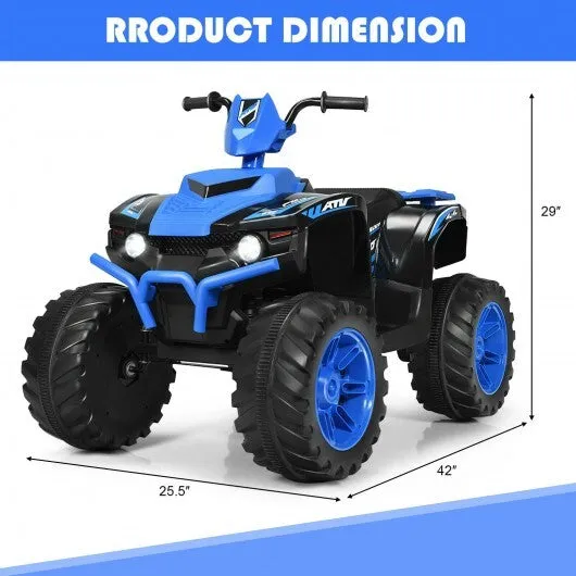 12V Kids Ride on ATV with LED Lights and Treaded Tires and LED