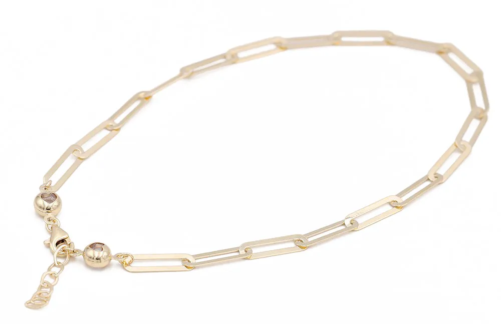 14K Yellow Gold Fashion Ankle Bracelet