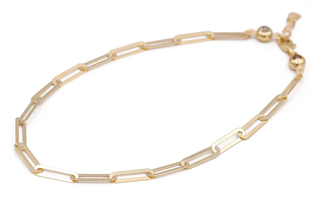 14K Yellow Gold Fashion Ankle Bracelet