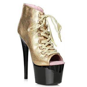 709-ZAYLEE 7" Peeptoe Shimmer Bootie