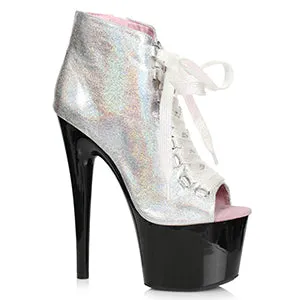 709-ZAYLEE 7" Peeptoe Shimmer Bootie