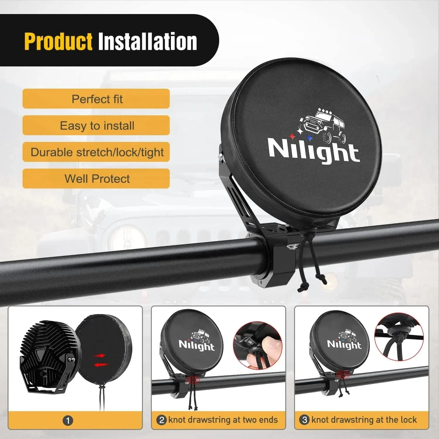 9 Inch Round Offroad Driving Pod Light Cover Type B