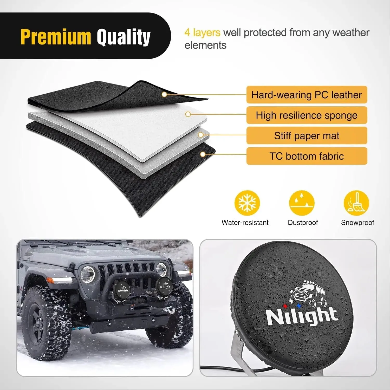 9 Inch Round Offroad Driving Pod Light Cover Type B
