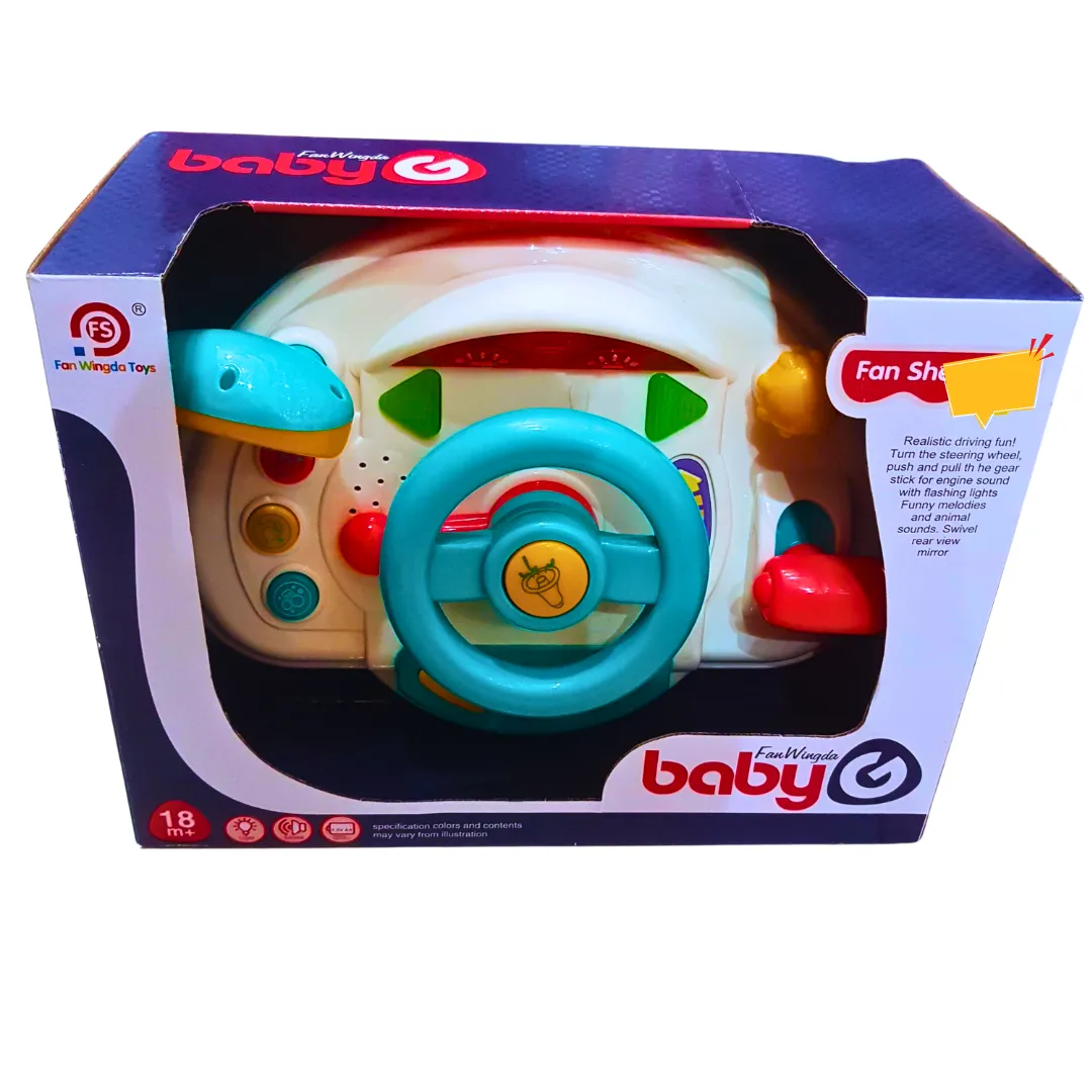 Baby Steering Wheel Toy - Interactive Driving Fun with Lights, Sounds & Gear Shifter (18  Months)
