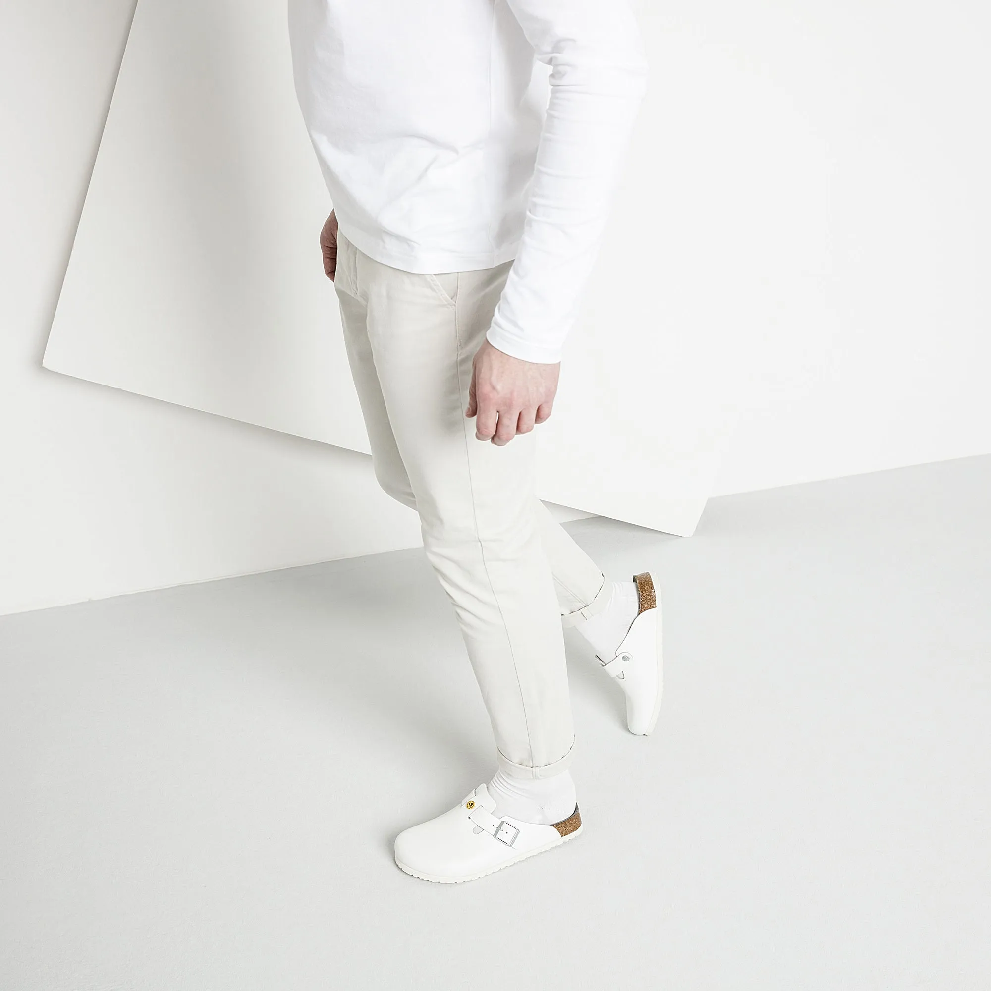 BIRKENSTOCK BOSTON ESD IN WHITE