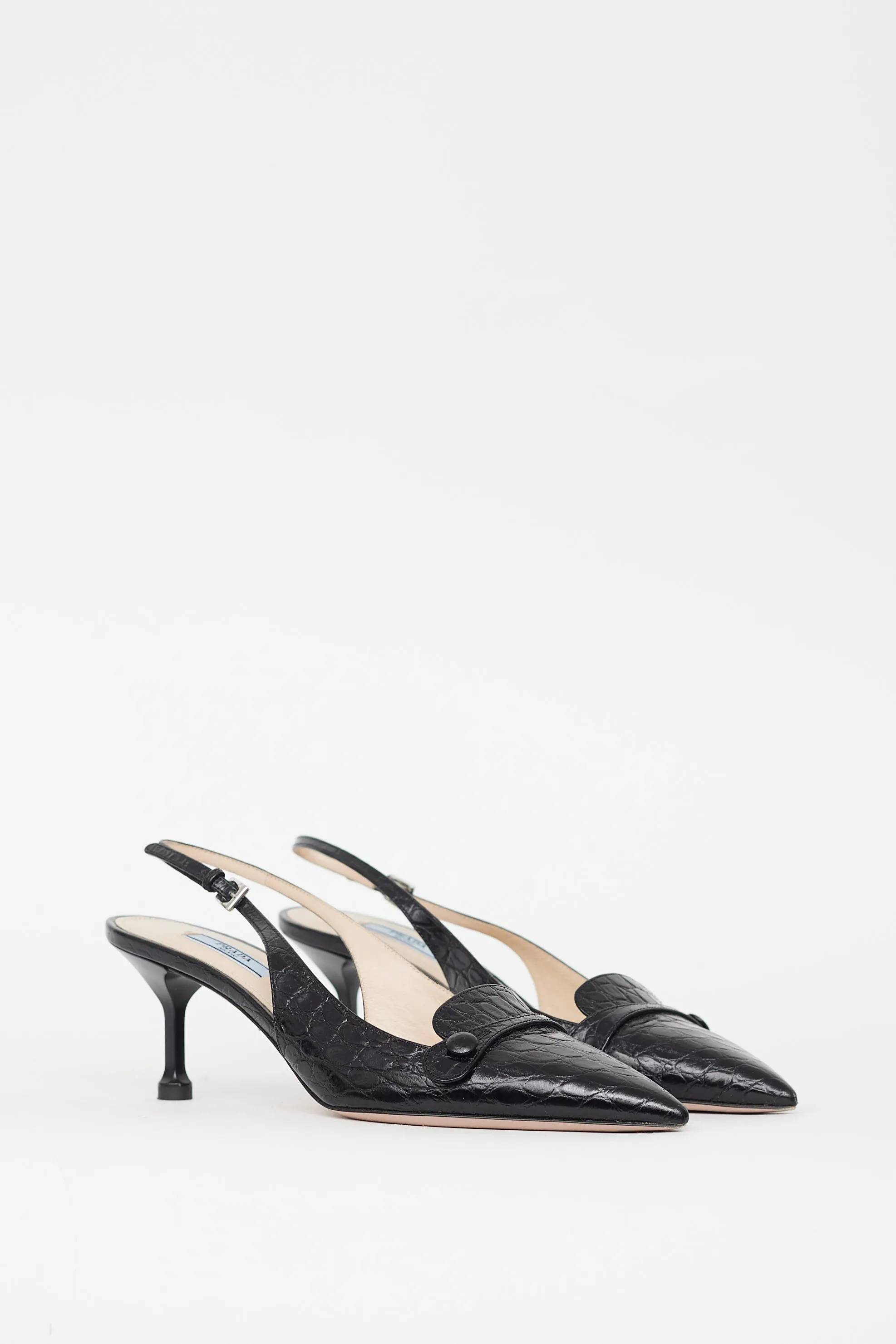Black Patent Leather Slingback Pump