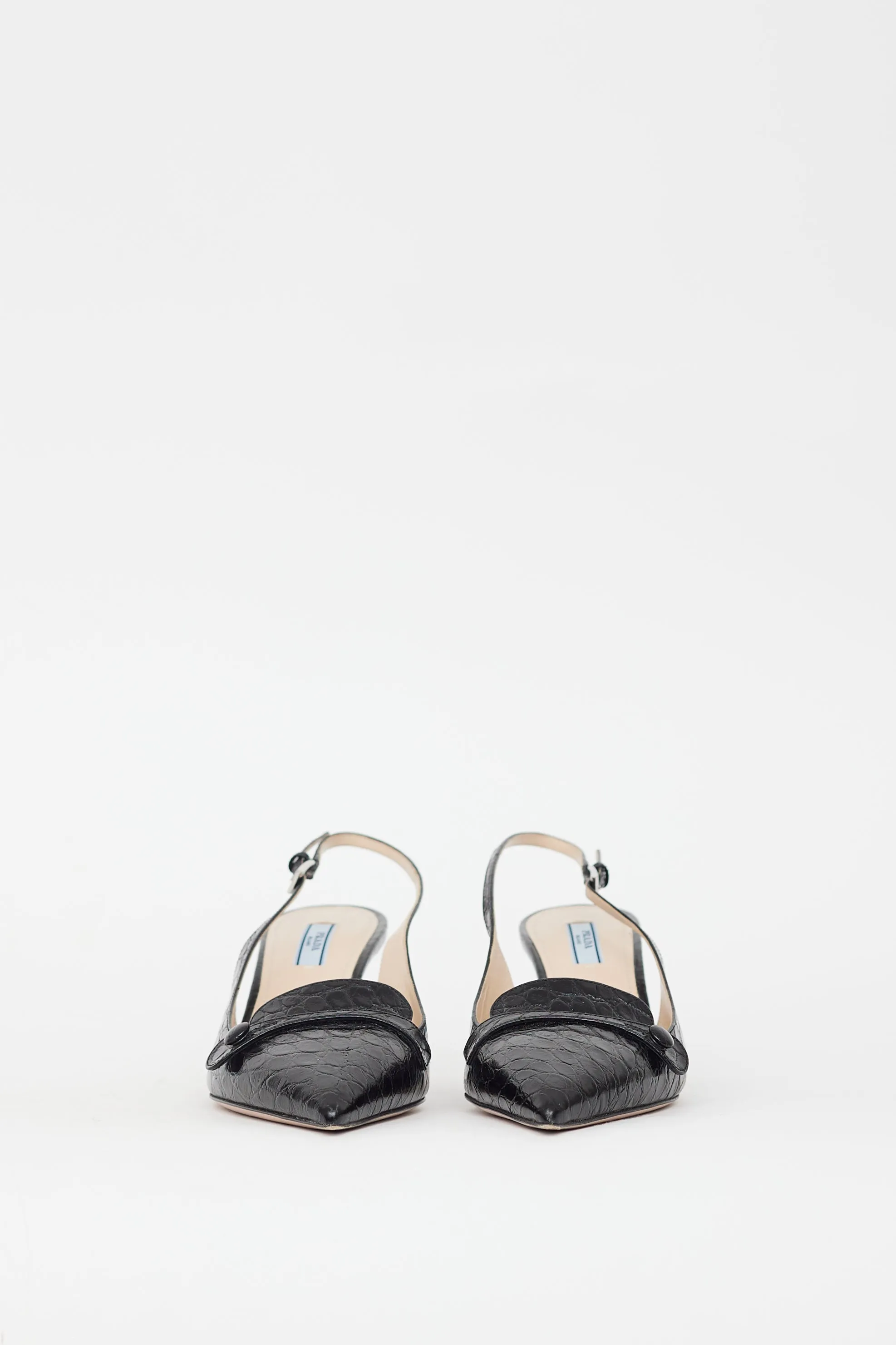 Black Patent Leather Slingback Pump