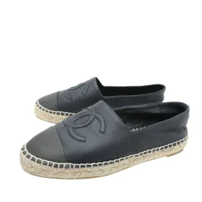 Chanel Bicolor CC Cap Toe Espadrille 36