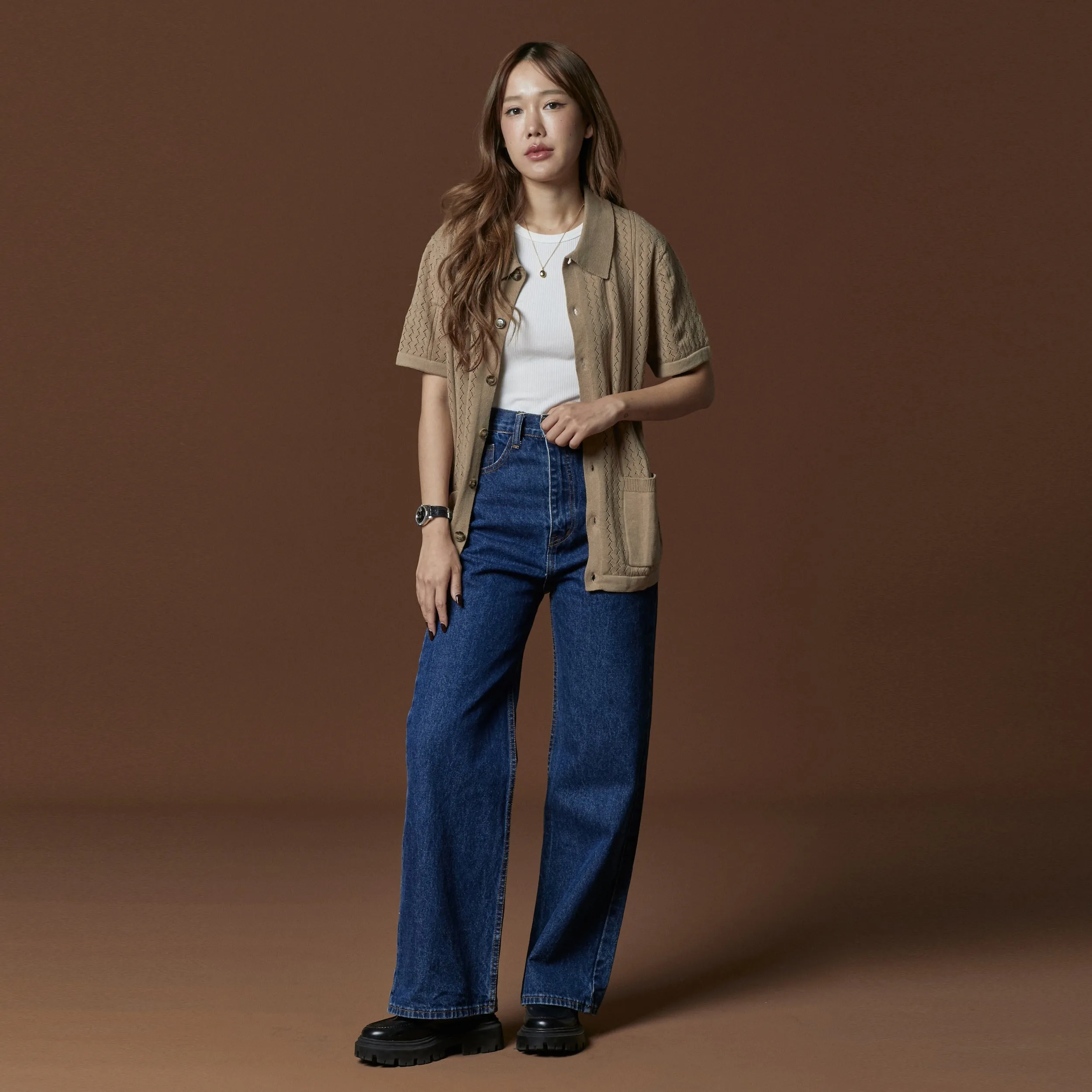 COLLIN KNIT SHIRT - NAVY