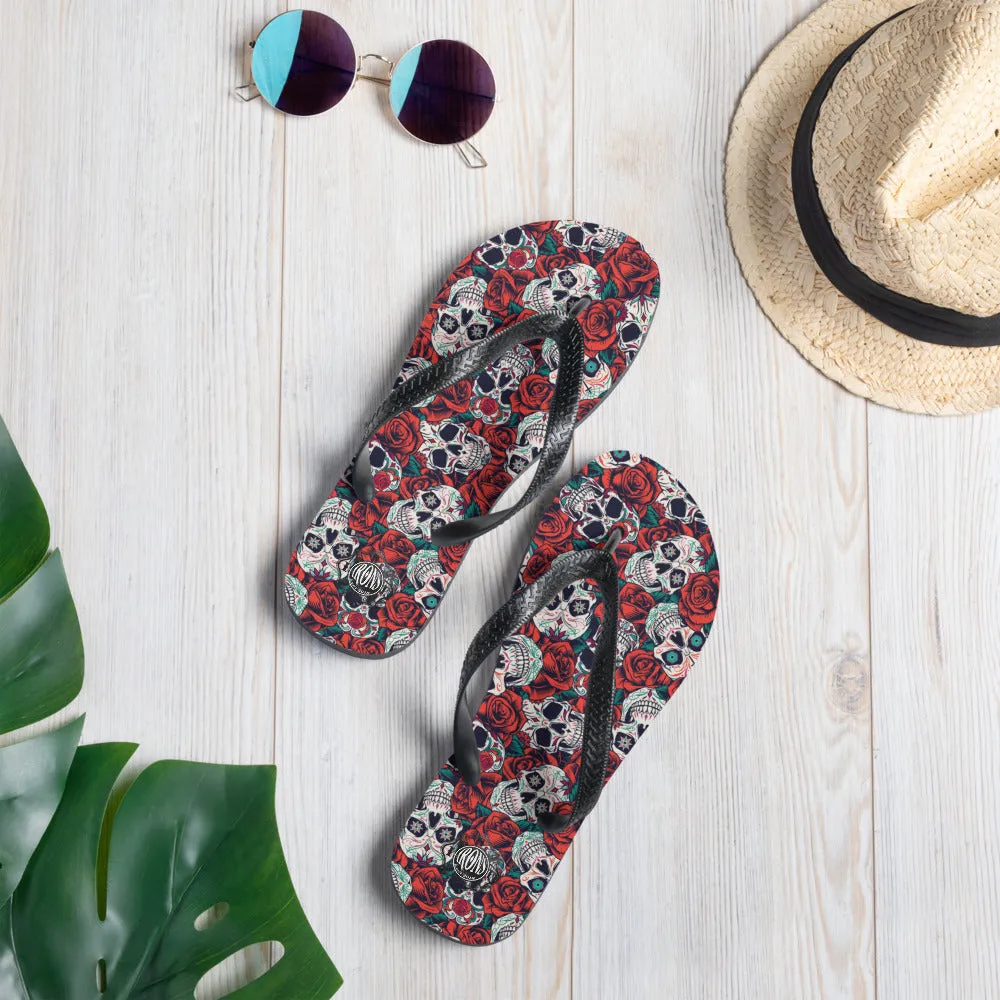 Day of the Dead Flip-Flops