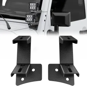 Dual A-Pillar Windshield Hinge Mounts For 2007-2017 Wrangler JK/JKU 2DR 4DR