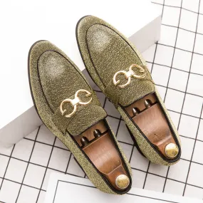 Fashion Design Casual Bling Leather Shoes Men Brand Lazy Footwear Slip On Loafers Driving Shoes