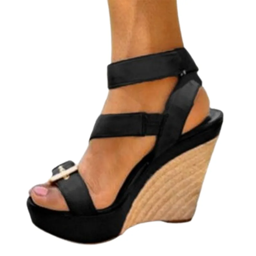 Funki Buys | Shoes | Women's Summer Peep Toe Wedge Sandal