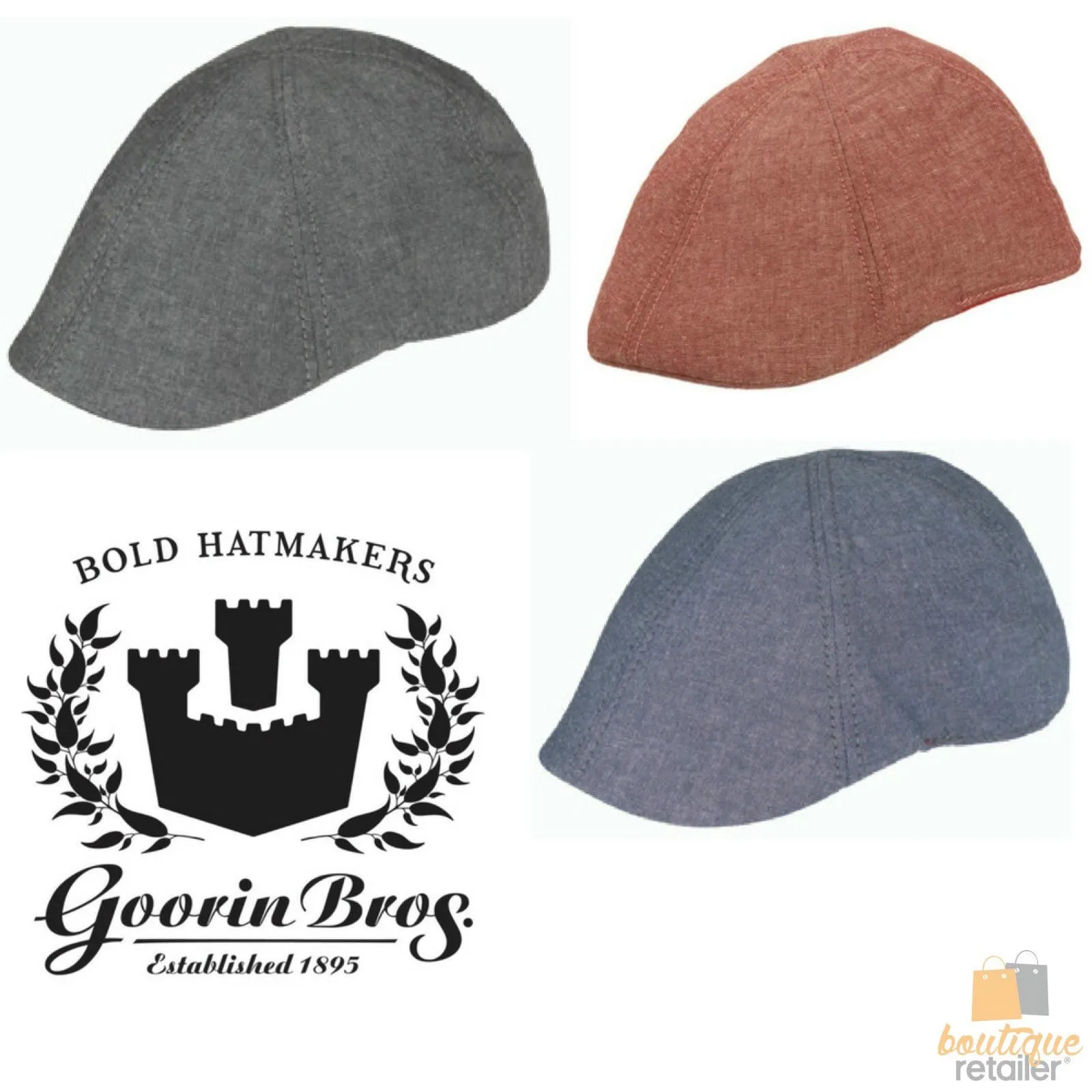 GOORIN BROTHERS Mr. Bang 100% Cotton Flat Cap Bros 103-5911 Driving Ivy Hat