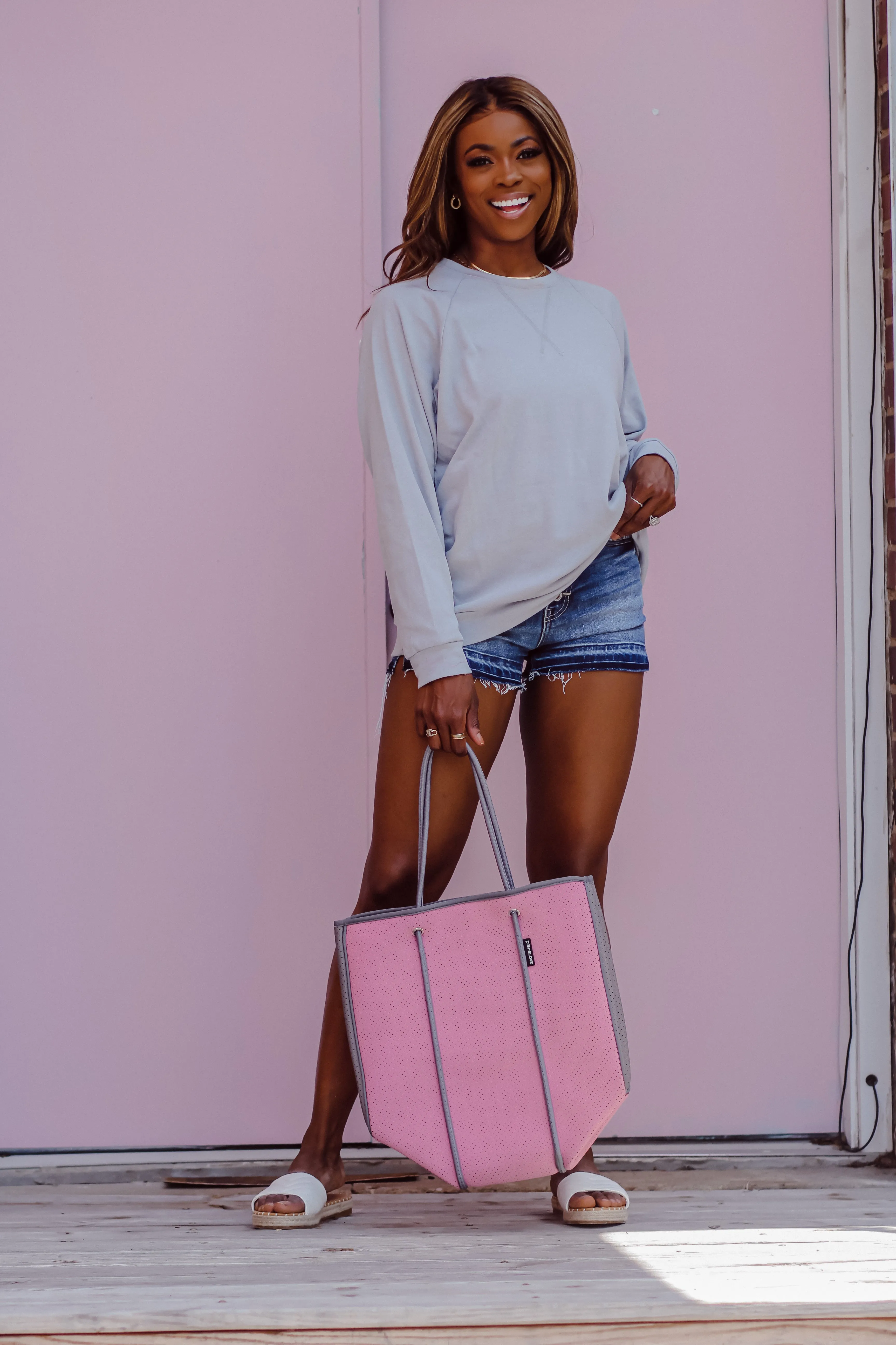 Heather Grey Raglan Sleeve Pullover Top