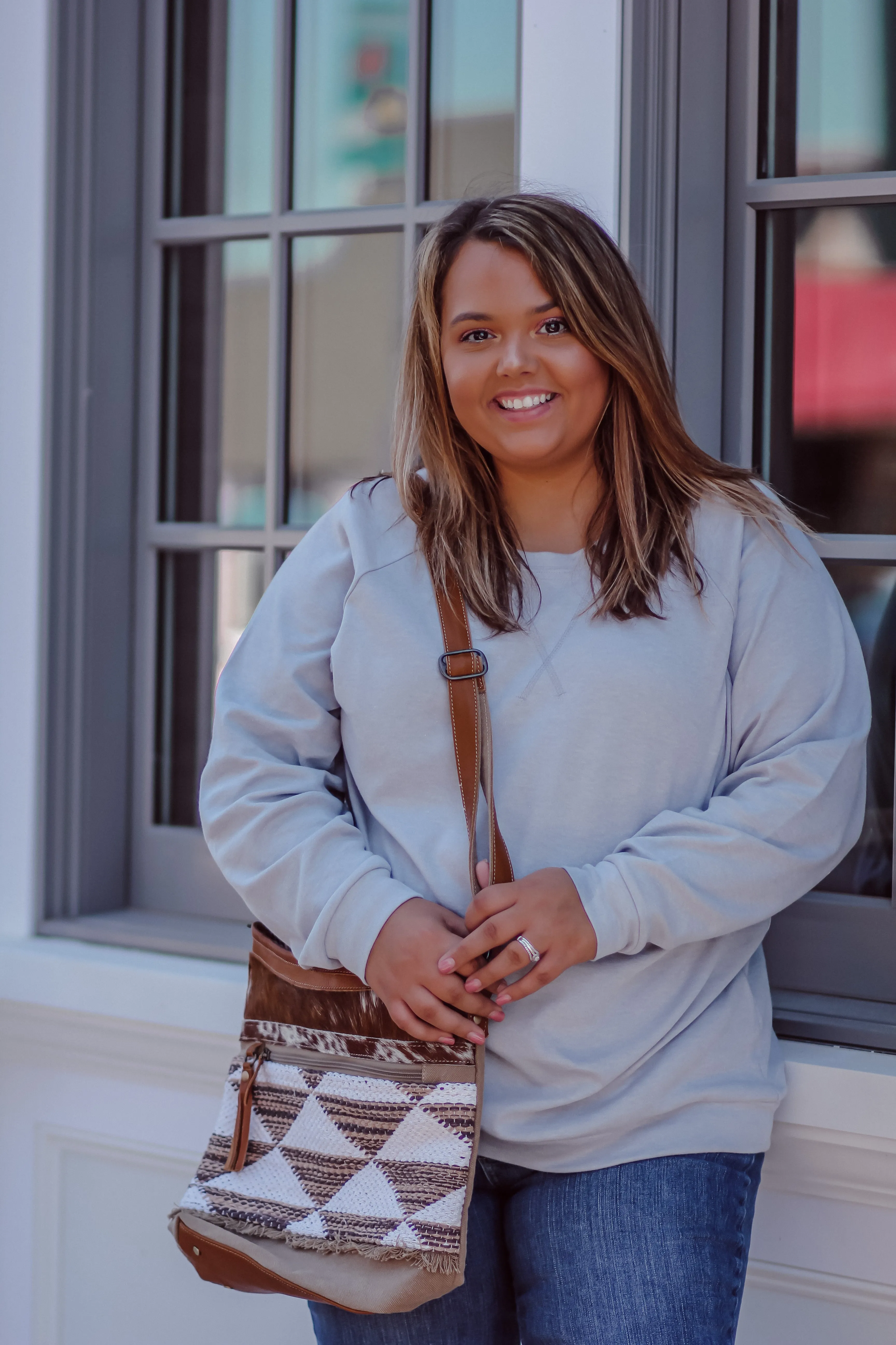 Heather Grey Raglan Sleeve Pullover Top