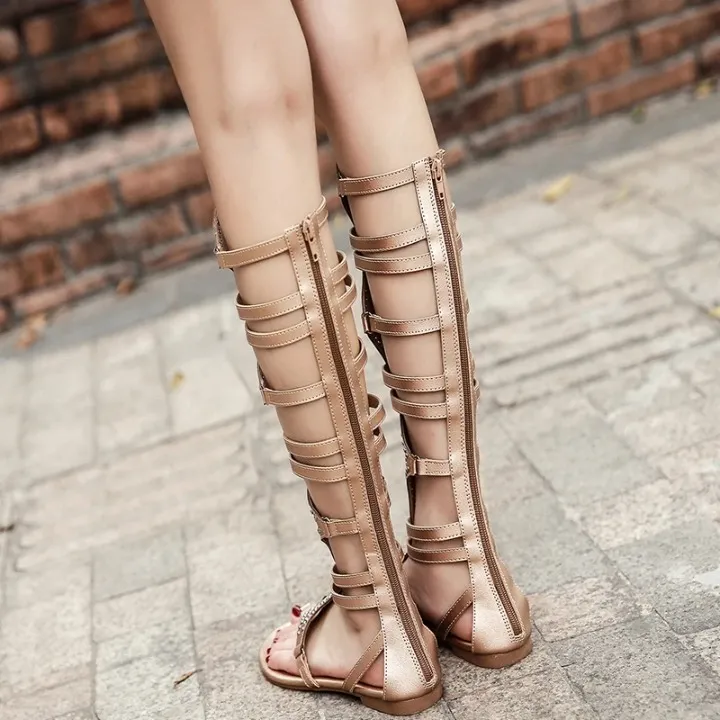 Joskaa 2024 New Flat Gladiator Chunky Sandals