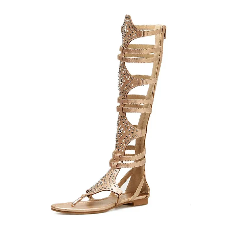 Joskaa 2024 New Flat Gladiator Chunky Sandals