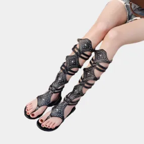 Joskaa 2024 New Flat Gladiator Chunky Sandals