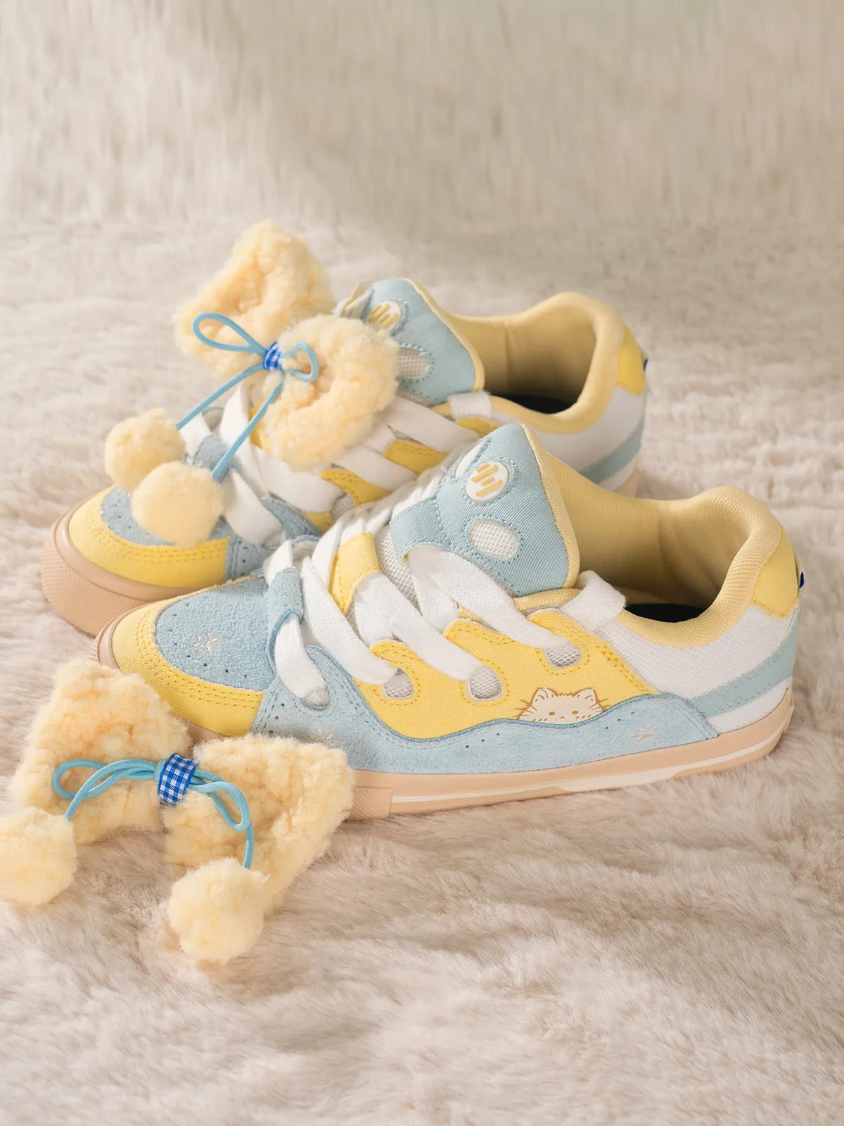 Kitten-Themed Puffer Shoes