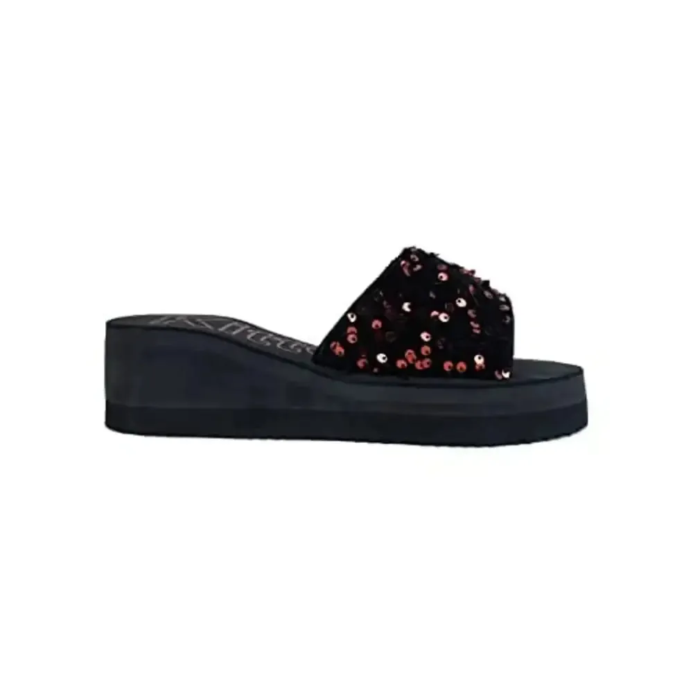 Leemon Black Heel Slides, Slipper for women Girls (Black)
