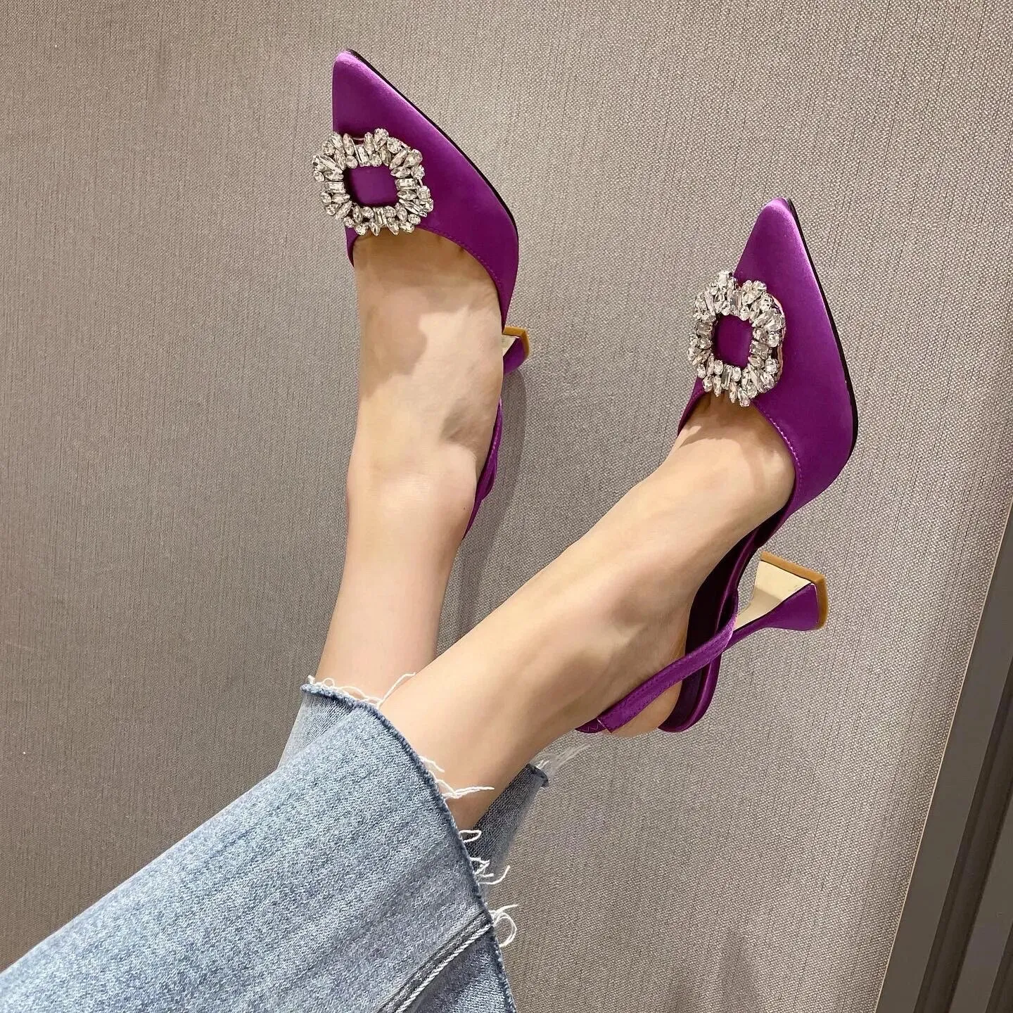 Princess Crystal Triangle Heels