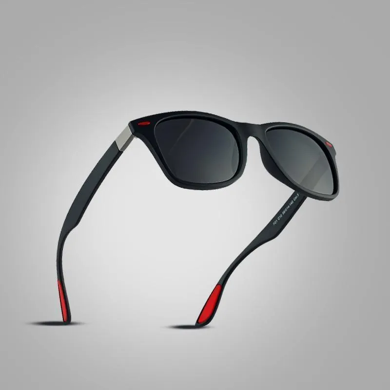 Square Frame Retro Polarized Driving Sunglasses