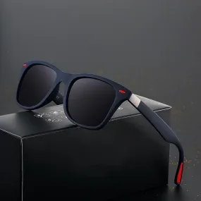 Square Frame Retro Polarized Driving Sunglasses