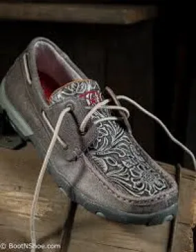 TWISTED X GREY TOOLED DRIVING MOCS
