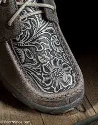 TWISTED X GREY TOOLED DRIVING MOCS
