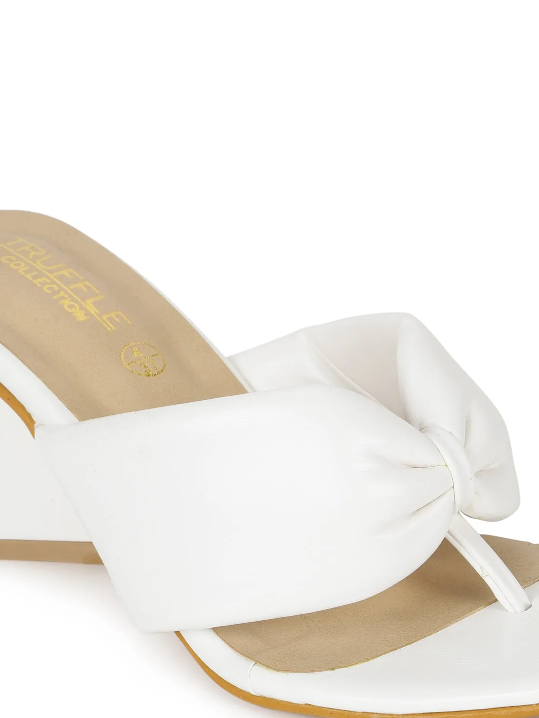 White PU Triangular Block Heel Mules (TC-SLC-B-75-WHT)